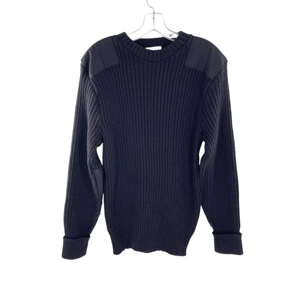 BRIGADE QUATERMASTERS THE WOOLY PULLY BLACK MILITARY SWEATER - Picture 1 of 7